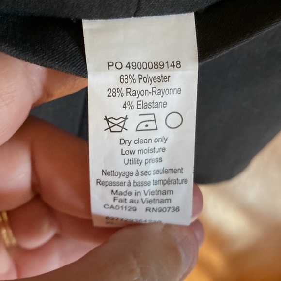 Dark Gray/Black, 5 Button, 2 Pocket Dress/Business Vest. Side vent w/49” Chest - Picture 5 of 10